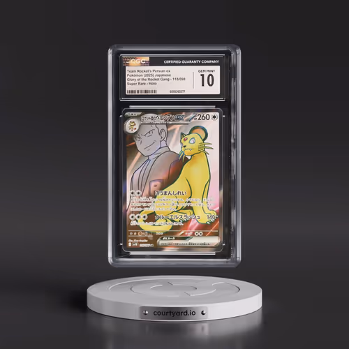 2025 Pokémon SV10-Glory of Team Rocket #118 Team Rocket's Persian EX - Holo Super Rare (CGC 10 GEM M