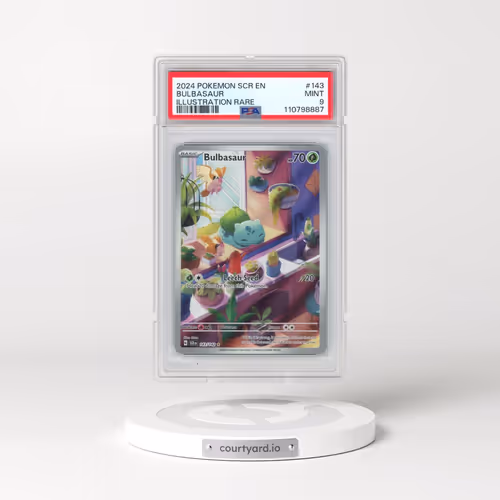 2024 Pokémon Scr EN-Stellar Crown #143 Bulbasaur - Illustration Rare (PSA 9 MINT)