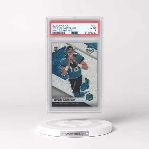 2021 Panini Mosaic #301 Trevor Lawrence - White Sparkle (PSA 9 MINT)