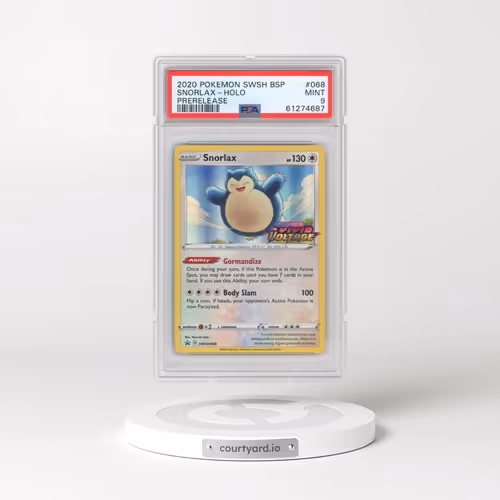 2020 Pokémon Swsh Black Star Promo #068 Snorlax - Holo Prerelease (PSA 9 MINT)