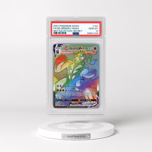 2021 Pokémon Sword & Shield Battle Styles #167 Single Strike Urshifu Vmax - Full Art Secret (PSA 10 GEM MINT)