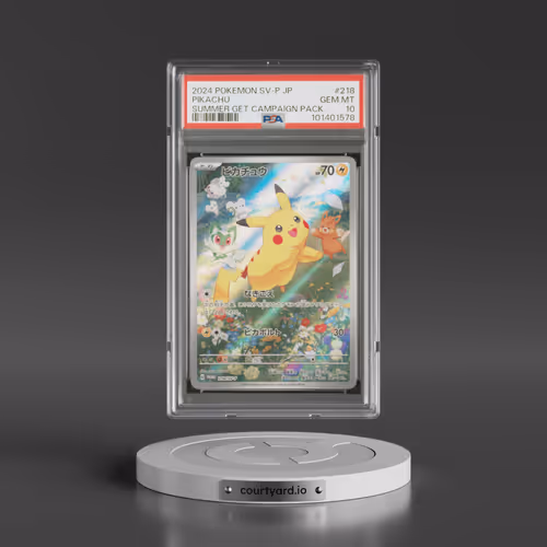 2024 Pokémon SV-P Promo #218 Pikachu - Summer of Pokeca Is Here! Promo Card Get Campaign Pack (PSA 10 GEM MINT)