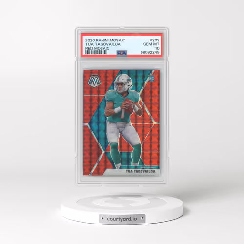 2020 Panini Mosaic #203 Tua Tagovailoa - Red Mosaic (PSA 10 GEM MINT)