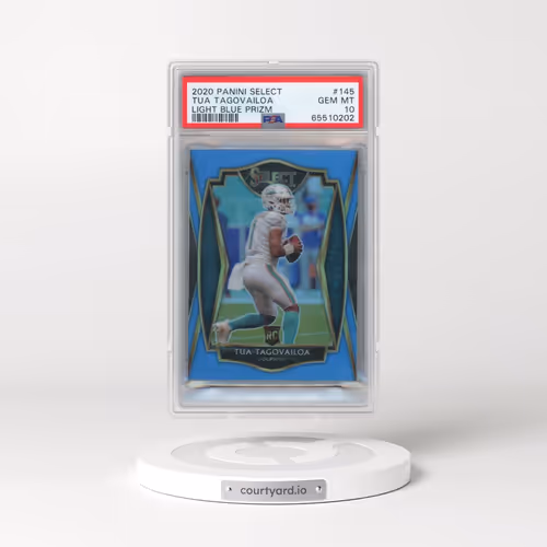 2020 Panini Select #145 Tua Tagovailoa - Light Blue Prizm (PSA 10 GEM MINT)