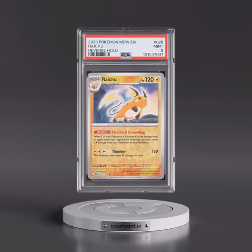 2023 Pokémon Mew EN-151 #026 Raichu - Reverse Holo (PSA 9 MINT)