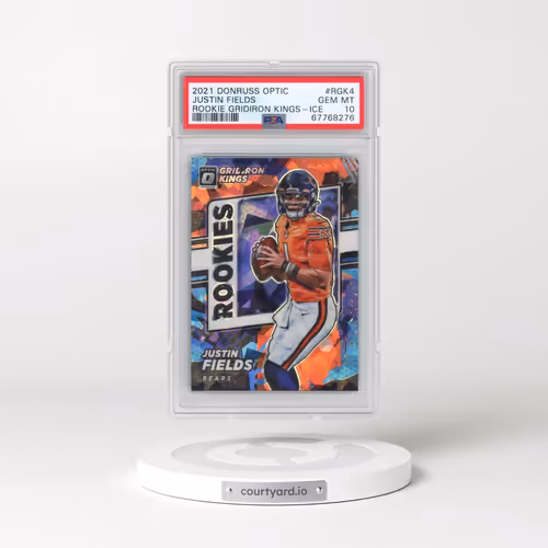 2021 Panini Donruss Optic Rookie Gridiron Kings #RGK4 Justin Fields - Ice (PSA 10 GEM MINT)