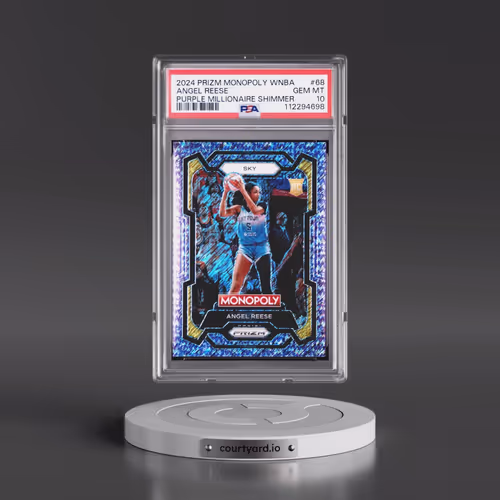 2024 Panini Prizm Monopoly WNBA #68 Angel Reese - Purple Millionaire Shimmer (PSA 10 GEM MINT)
