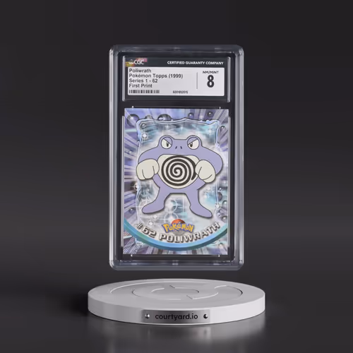 1999 Series 1 (Oval Nintendo Seal) #62 Poliwrath - First Print (Blue Topps Logo) (CGC 8 NM-MT)