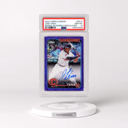 2024 Topps Chrome Rookie Autographs #RAJT Jose Tena - Purple Speckle Refractor (PSA 10 GEM MINT)