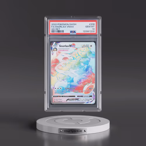 2020 Pokémon Sword & Shield #206 Snorlax Vmax - Full Art Secret (PSA 10 GEM MINT)