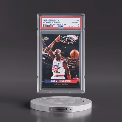 1992 Upper Deck All-Star Weekend #15 Michael Jordan - All-Star Weekend-Gold (PSA 8 NM-MT)