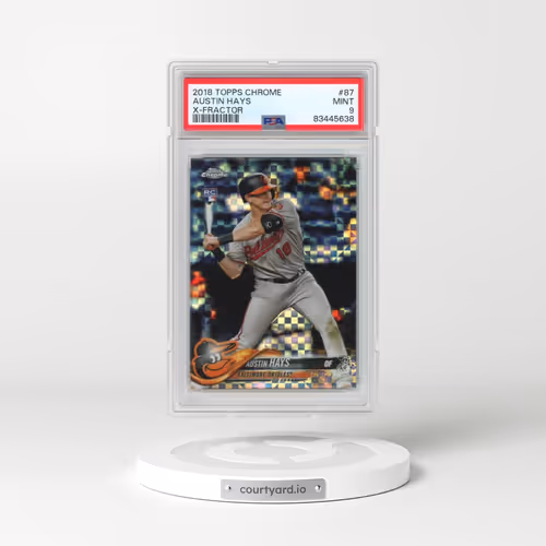 2018 Topps Chrome #87 Austin Hays - X-Fractor (PSA 9 MINT)