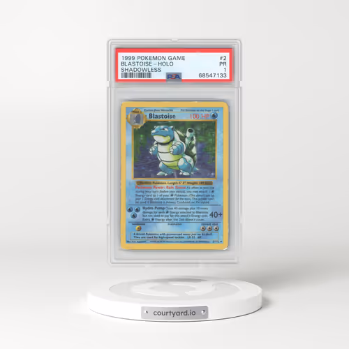 1999 Pokémon Game #2 Blastoise - Holo Shadowless (PSA 1 PR)