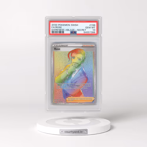 2020 Pokémon Sword & Shield Darkness Ablaze #196 Rose - Full Art Secret (PSA 10 GEM MINT)
