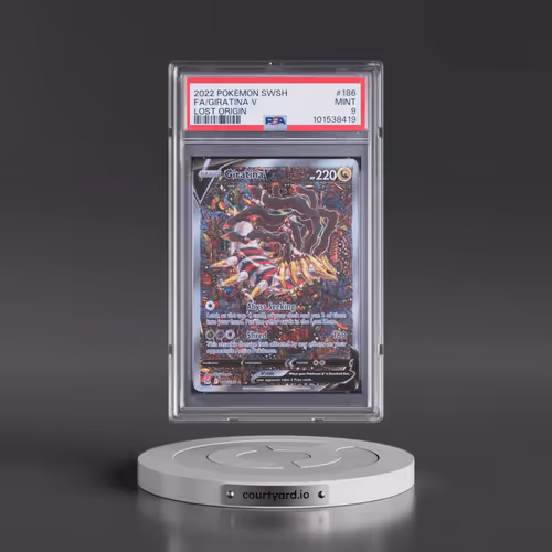 2022 Pokémon Sword & Shield Lost Origin #186 Giratina V - Holo Full Art (PSA 9 MINT)