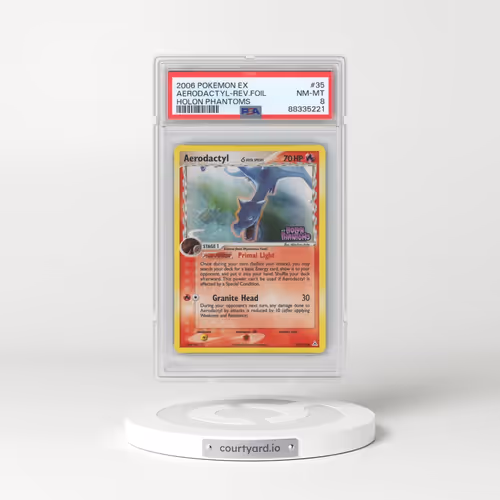 2006 Pokémon EX Holon Phantoms #35 Aerodactyl - Reverse Foil (PSA 8 NM-MT)