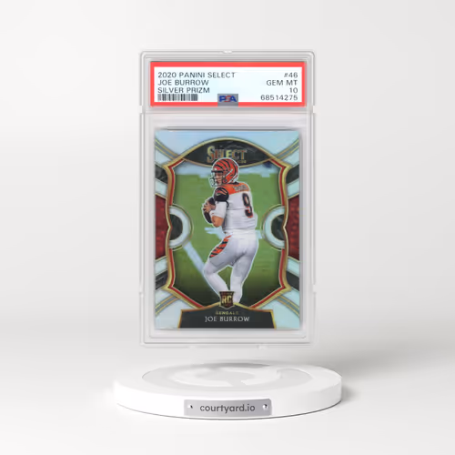 2020 Panini Select #46 Joe Burrow - Silver Prizm (PSA 10 GEM MINT)