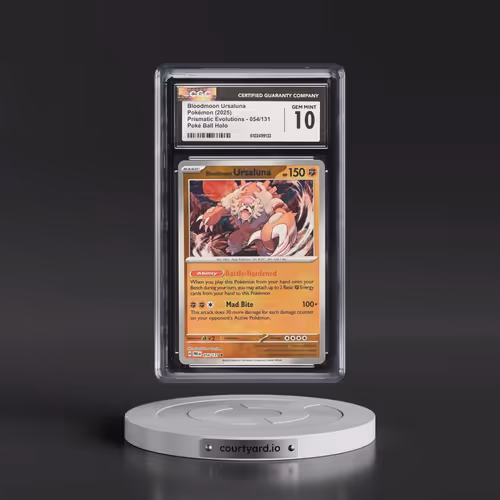 2025 Pokémon Pre EN-Prismatic Evolutions #054 Bloodmoon Ursaluna - Reverse Holo Poke Ball (CGC 10 GE