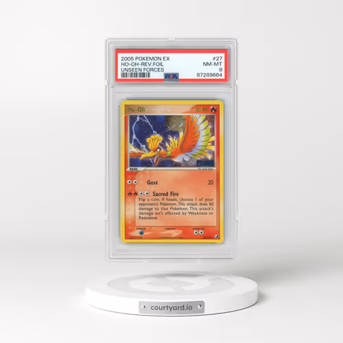 2005 Pokémon EX Unseen Forces #27 HO-Oh - Reverse Foil (PSA 8 NM-MT)