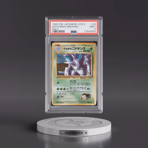 1999 Pokémon Gym 2 #34 Giovanni's Nidoking - Holo (PSA 9 MINT)