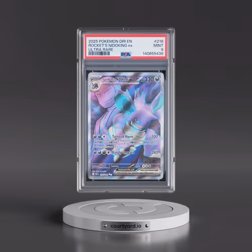 2025 Pokémon Dri EN-Destined Rivals #216 Team Rocket's Nidoking EX - Holo Ultra Rare (PSA 9 MINT)
