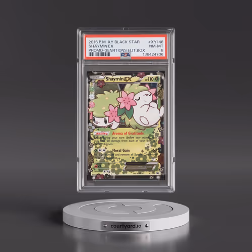2016 Pokémon XY Black Star Promo #XY148 Shaymin EX - Holo Generations Elite Trainer Box (PSA 8 NM-MT