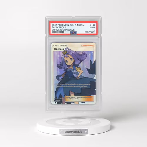 2017 Pokémon Sun & Moon Burning Shadows #142 Acerola - Full Art (PSA 9 MINT)