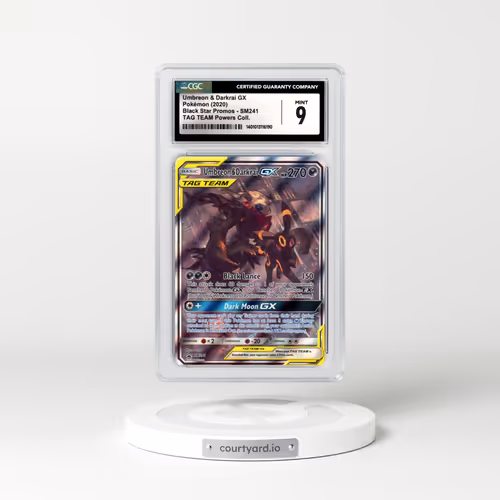 2020 Sun & Moon Promos #SM241 Umbreon & Darkrai GX - Full Art Holo (CGC 9 MINT)