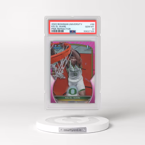 2022 Bowman Chrome University #68 Kel'El Ware - Pink Refractor (PSA 10 GEM MINT)