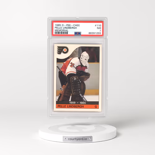 1985 O-Pee-Chee #110 Pelle Lindbergh - Memorial (PSA 7 NM)