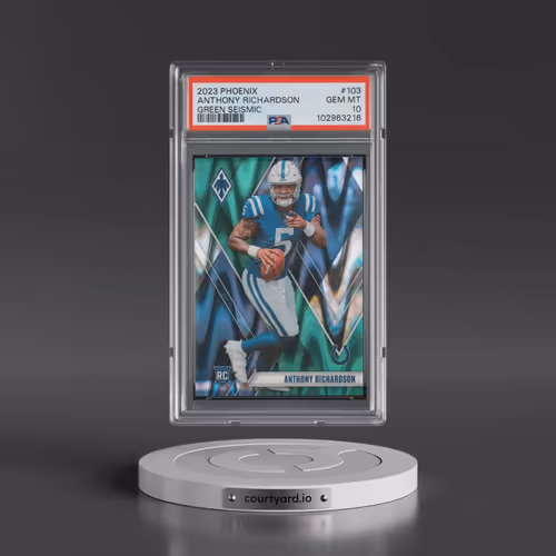 2023 Panini Phoenix #103 Anthony Richardson - Green Seismic (PSA 10 GEM MINT)