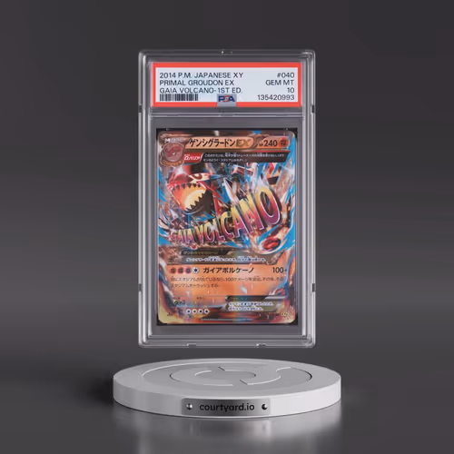 2014 Pokémon XY Gaia Volcano #040 Primal Groudon EX - 1st Edition Holo (PSA 10 GEM MINT)