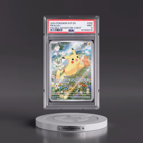 2024 Pokémon Svp EN-SV Black Star Promo #088 Pikachu - Paldea Adventure Chest (PSA 9 MINT)