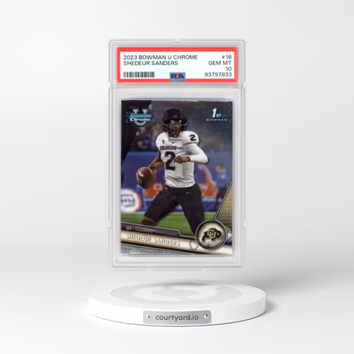 2023 Bowman University Chrome #16 Shedeur Sanders (PSA 10 GEM MINT)