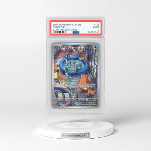 2024 Pokémon Scr EN-Stellar Crown #148 Squirtle - Illustration Rare (PSA 9 MINT)