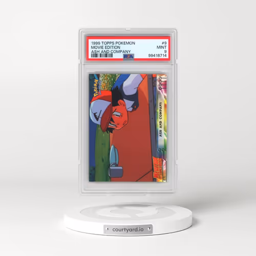 1999 Topps Pokémon the Movie Edt #9 Movie Edition - Ash and Company (PSA 9 MINT)