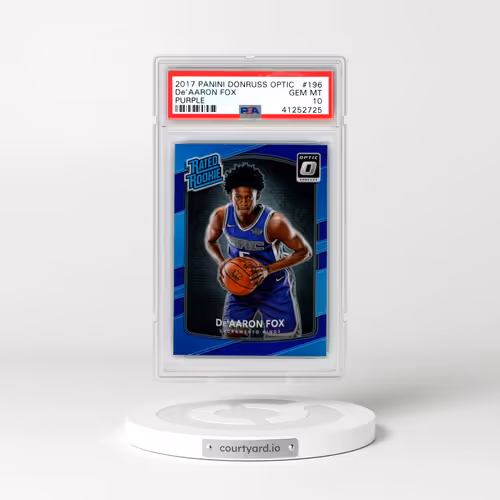 2017 Panini Donruss Optic #196 DE'Aaron Fox - Purple (PSA 10 GEM MINT)
