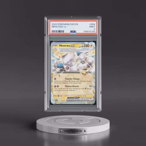 2023 Pokémon Par EN-Paradox Rift #058 Mewtwo EX - Holo (PSA 9 MINT)