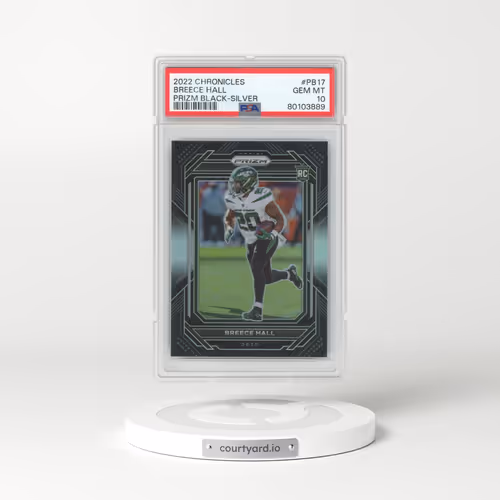 2022 Panini Chronicles Prizm Black #PB17 Breece Hall - Silver (PSA 10 GEM MINT)