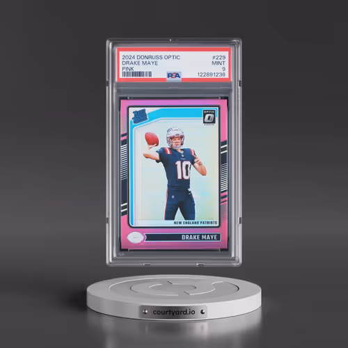 2024 Panini Donruss Optic #229 Drake Maye - Pink (PSA 9 MINT)