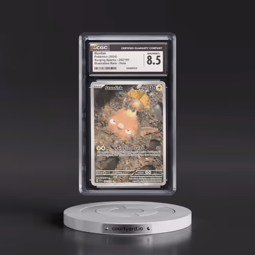 2024 Pokémon Ssp EN-Surging Sparks #202 Stunfisk - Illustration Rare (CGC 8.5 NM-MT+)