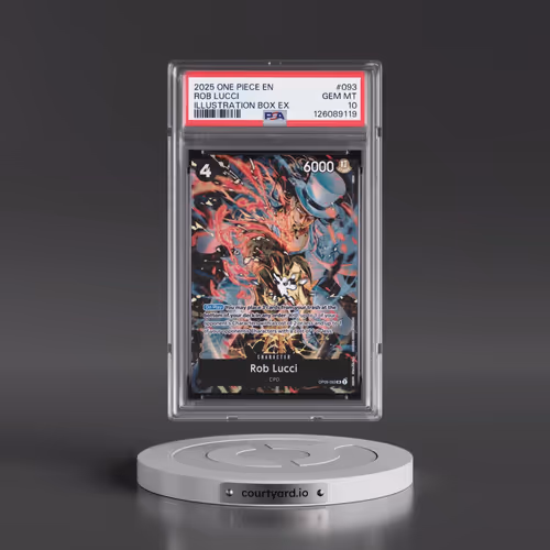 2025 One Piece Promos #093 Rob Lucci - Illustration Box EX (PSA 10 GEM MINT)