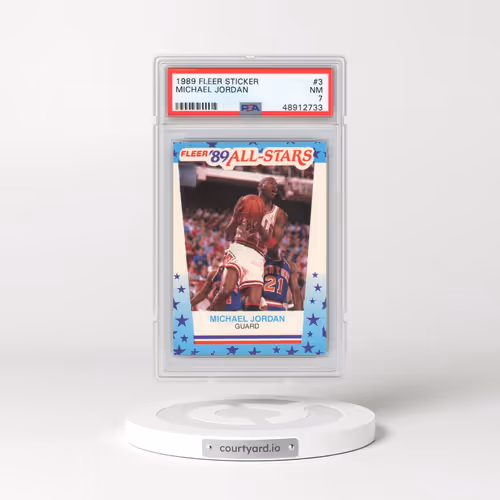 1989 Fleer Sticker #3 Michael Jordan (PSA 7 NM)