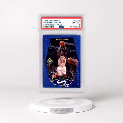 1998 UD Choice Starquest #SQ30 Michael Jordan - Blue (PSA 8 NM-MT)