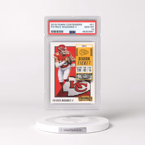 2018 Panini Contenders #51 Patrick Mahomes II (PSA 10 GEM MINT)