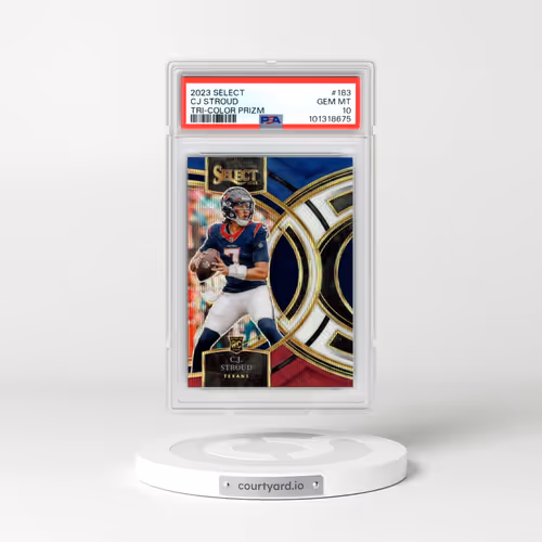 2023 Panini Select #183 CJ Stroud - Tri-Color Prizm (PSA 10 GEM MINT)