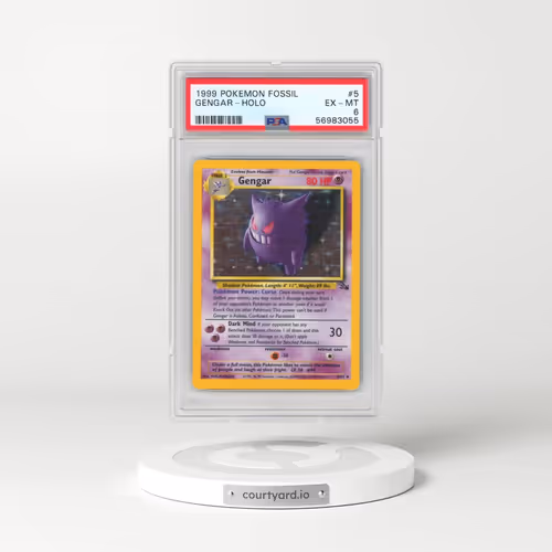 1999 Pokémon Fossil #5 Gengar - Holo (PSA 6 EX-MT)