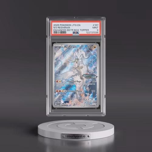 2025 Pokémon Jtg EN-Journey Together #167 N's Reshiram - Enhanced Booster Box Topper (PSA 9 MINT)