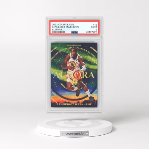 2022 Panini Court Kings Aurora #12 Bennedict Mathurin (PSA 9 MINT)