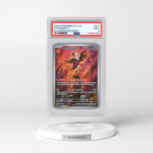 2024 Pokémon Sfa EN-Shrouded Fable #073 Fezandipiti - Illustration Rare (PSA 9 MINT)